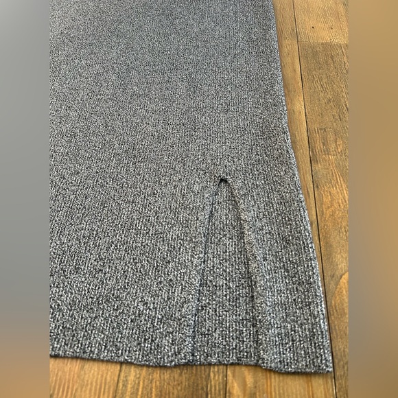 A New Day Charcoal with Silver shimmer Women's Lurex Midi Sweater Pencil Skirt - Picture 6 of 12